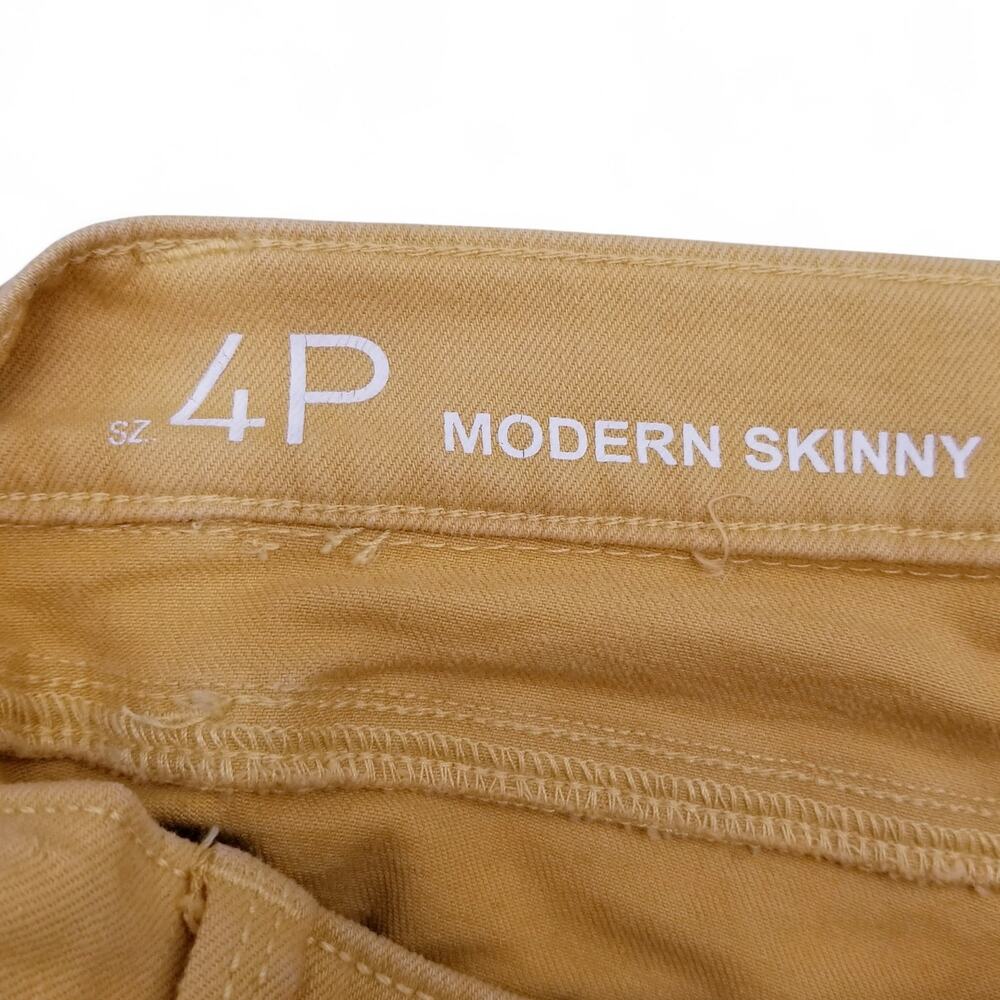 ANN TAYLOR LOFT FACTORY Modern Skinny Raw Hem Jeans Yellow Gold - Size 4P - Picture 5 of 7